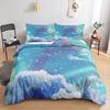 Rainbow Bedding Set Halo Dyeing Gradient Color Clouds Constellation Duvet Cover Set Single/Twin/Double Size Funny Gifts For Kids