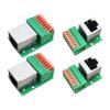 Промышленные клеммные блоки-адаптеры RJ45 8-контактные для монтажа на DIN-рейку, Плата сетевых интерфейсов с безвинтовым дизайном подключения