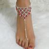 Свадебный браслет на ногу со стразами: Элегантная пляжная обувь для модных каникул