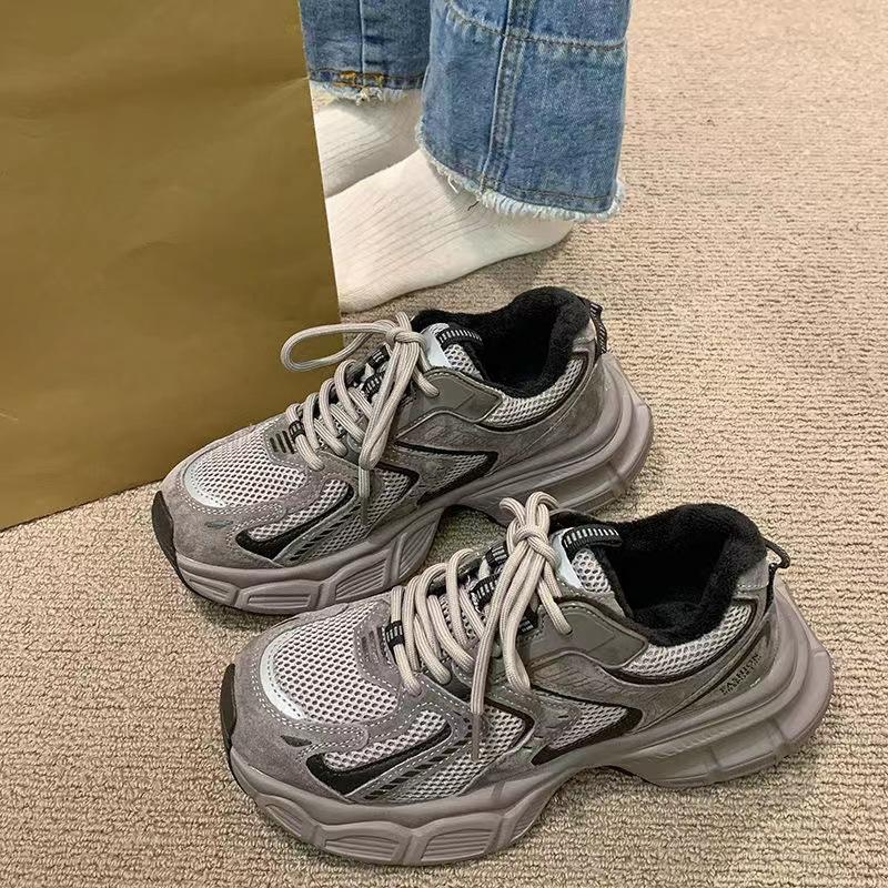 Retro Dad Shoes Women's Spring and Autumn New Ins Trendy Thick-soled Versatile Casual Breathable Student Sports Shoes