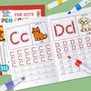 Детские прописи с алфавитом A-Z, Книги для практики письма, Обучение письму, Страницы для рисования, Книга с иллюстрациями для занятий