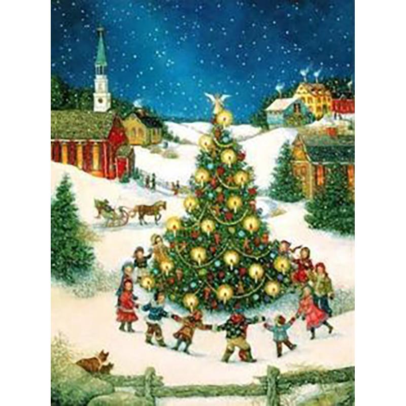 DIY Christmas Tree 5D Diamond Painting Full Round Drill Cartoon Diamond Embroidery Cross Stitch Kit Home Decor Wall Art Gift