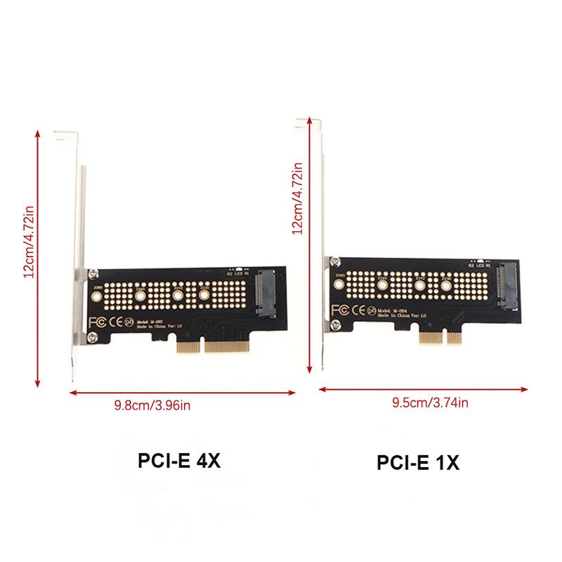 M.2 NVME SSD  to PCIe 4.0 Adapter Card 64Gbps M-Key PCIe4.0 X1 X4 For Desktop PC PCI-E GEN4 Full Speed