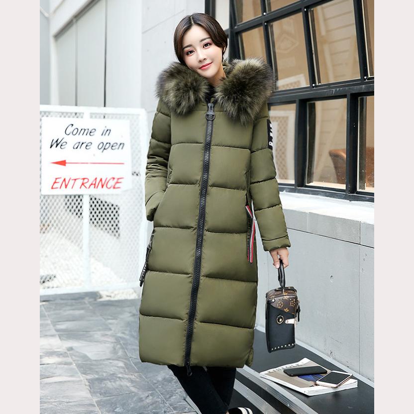 Зимние пальто женские пуховики длинное однотонное пальто женская куртка толстая теплая верхняя одежда женские парки одежда на молнии с меховым воротником пальто с капюшоном