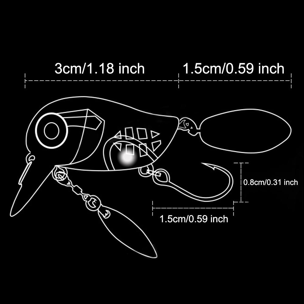 Floating Micro Crankbaits Fishing Lures Artificial Surface Wake Bait Minnow Hard Baits for Trout Bass