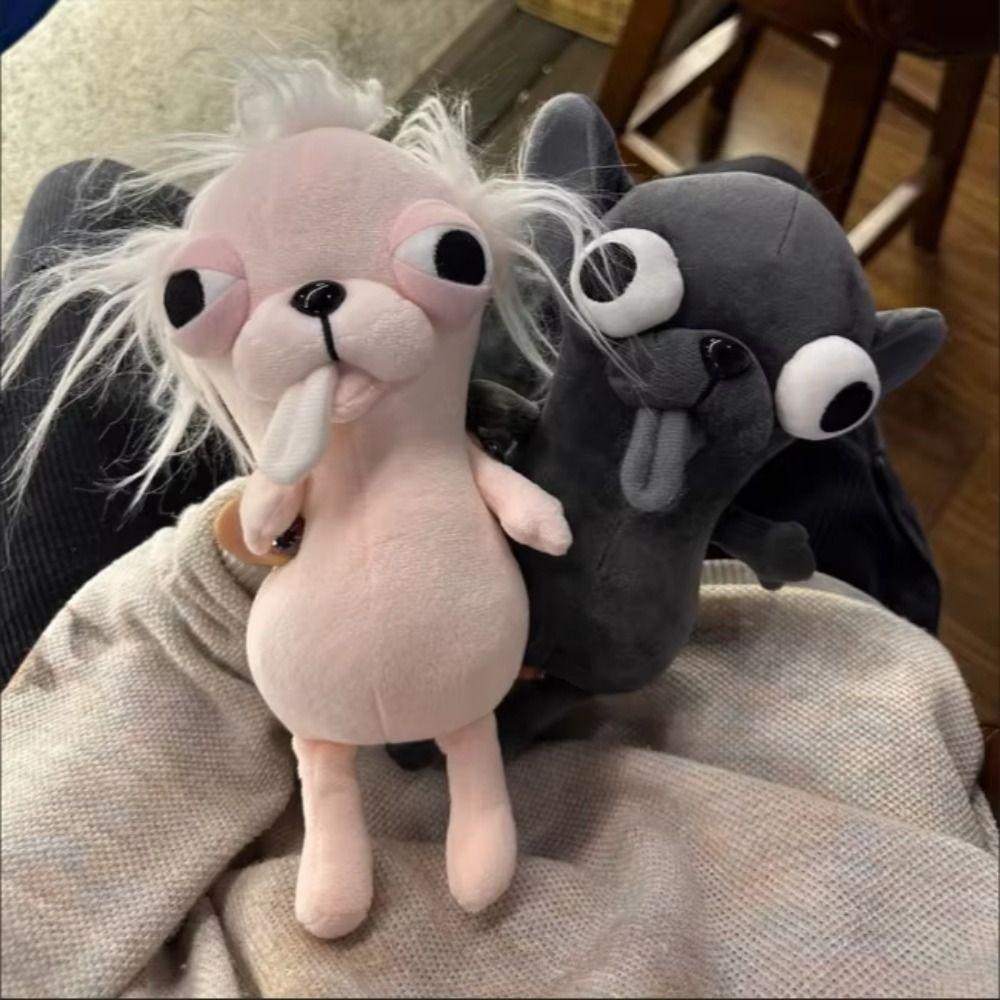 Stuffed Animals Chihuahua Plush Keychain Pendant Stuffed Toy Chihuahua Doll Weird Cute Realistic Plush Chihuahua Kids Gifts Toy