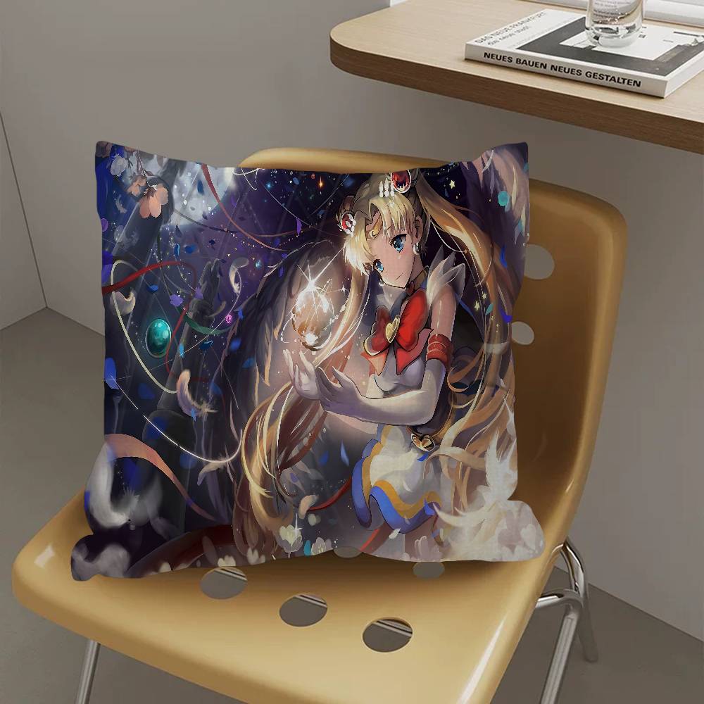 Anime R-Role S-Sailor M-Moon Pillow Gift Home Office Decoration Pillow Bedroom Sofa Car Cushion Coverpillow Case