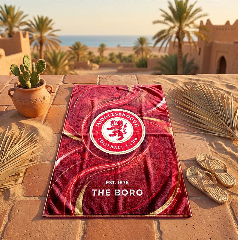 Middlesbrough FC Print Microfiber Beach Towel Quick Dry Absorbent Large Towel For Beach Swimming Travel
