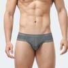 Men Briefs Solid Color Low-rise Ice Silk Briefs U-Convex Large Space Not Tight
