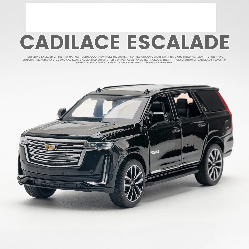 1/32 масштаб Cadillac Escalade SUV, литая под давлением цинкового сплава, модель игрушечного автомобиля, имитация внедорожника со звуком и светом
