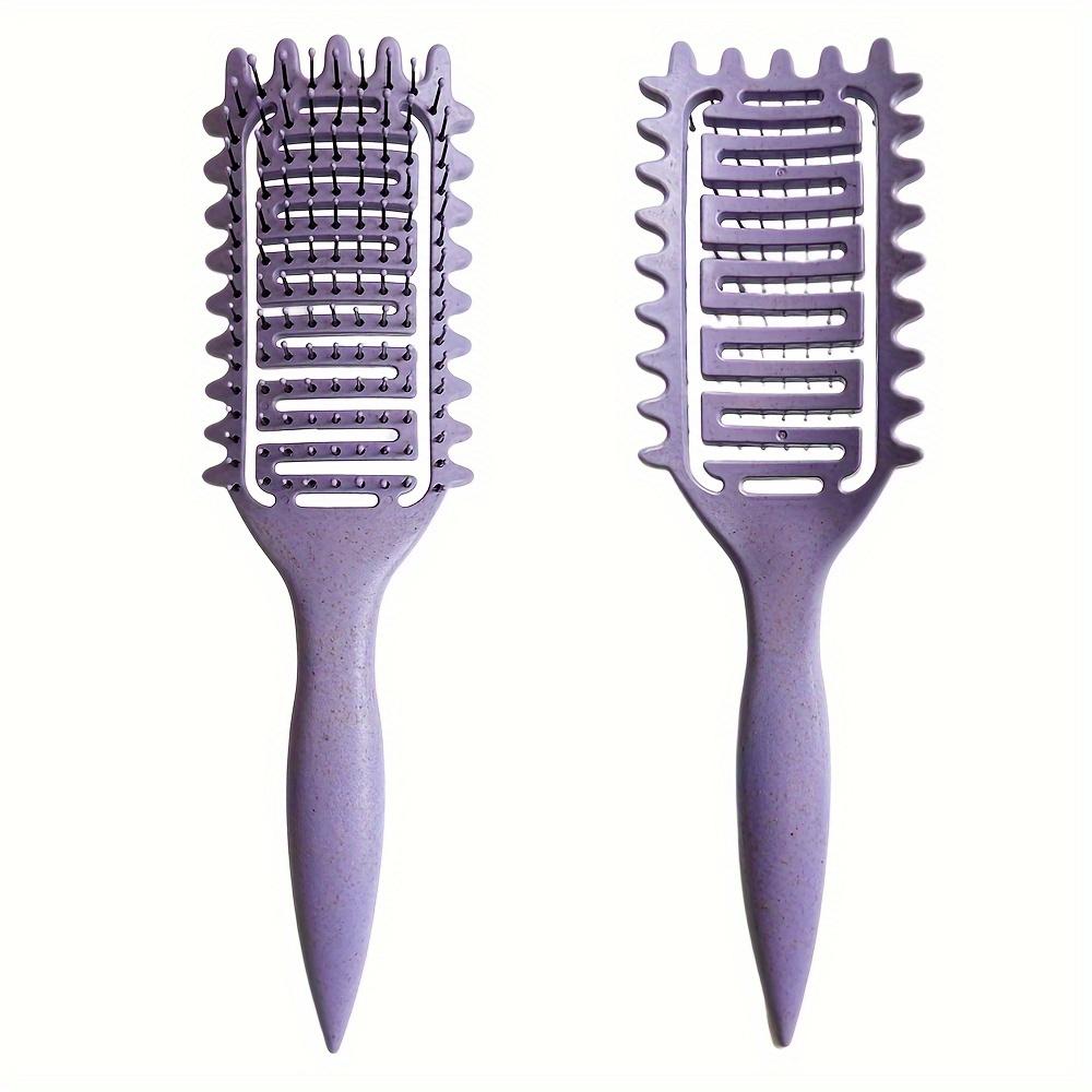 Anti-Static Curly Hair Comb with Massage Nodes - Gentle Detangling & Scalp Massage for Long Hair, Ergonomic Handle, 6 Colors - Home Use & Travel