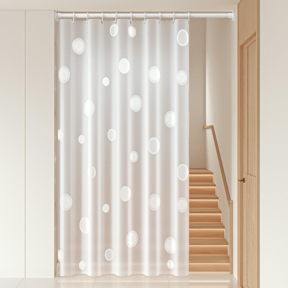 with Hooks Bath Curtain EVA Toilet Curtain Durable Privacy Curtain  Dormitory