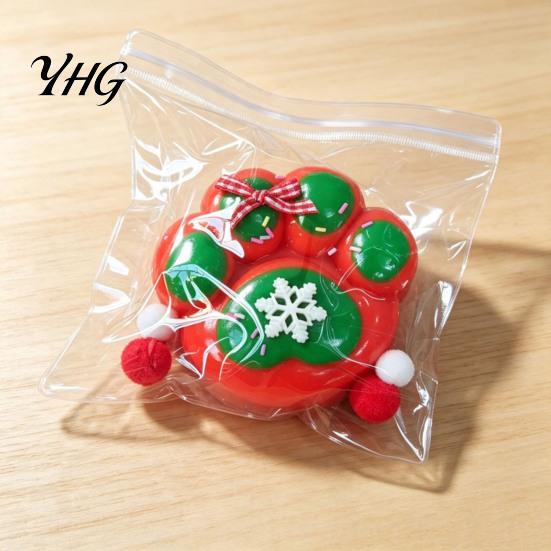 Snowman Stress Relief Toy Christmas Toy, Soft Xmas Tree Squeeze Palm Sized Balls Cat Paw Sensory Fidget Holiday Party Favors Shape