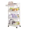 Rolling Utility Cart Storage Rack with 360-Degree Swivel Wheels Multi-Tier Shelves Design Easy Assembly Multifunctional Storage Trolley