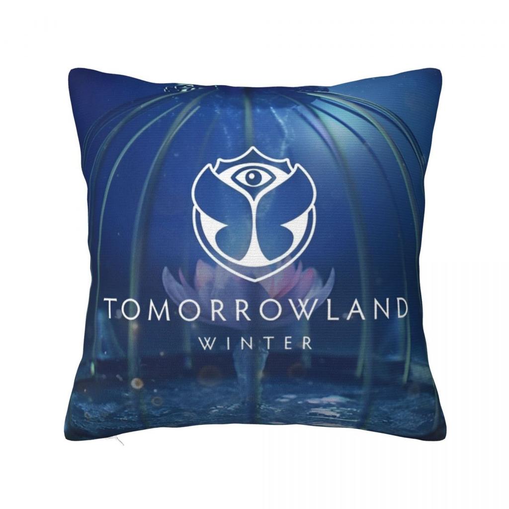 Tomorrowlandd Flag Pillowcase Polyester Cushion Cover Decorative Music Festival Throw Pillow Case Cover Home Square 18'