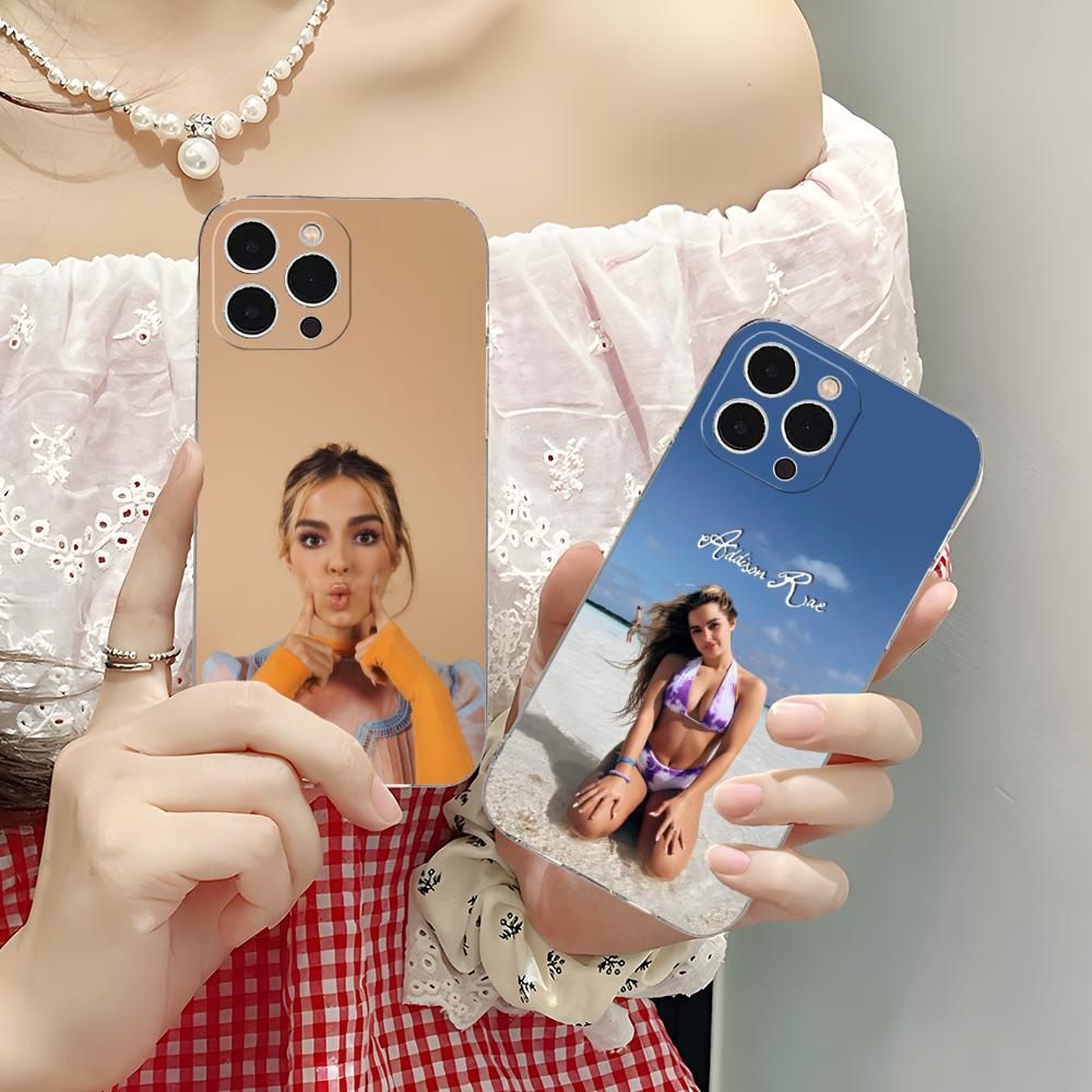 Чехол для мобильного телефона Addison Rae для iPhone 17 16 15 14 13 12 11 X XR XS Air Pro Max Plus Mini Прозрачный Цветной Чехол Чехол Красивый