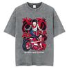 Anime Akira Vintage Washed T Shirts 90s Manga Shotaro Kaneda Graphic Tshirt Men Women Clothing Cotton Casual Oversized Tshirts