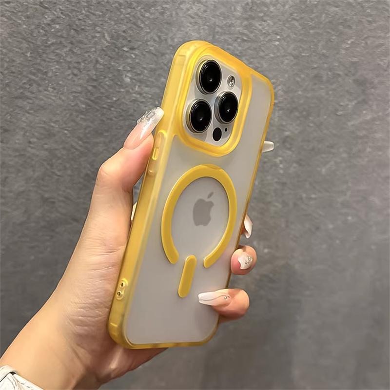 Translucent Matte Magsafe Magnetic Wireless Charge Case For iPhone 16 15 14 Plus 13 12 Pro Max 11 Jelly Bumper Shockproof Cover