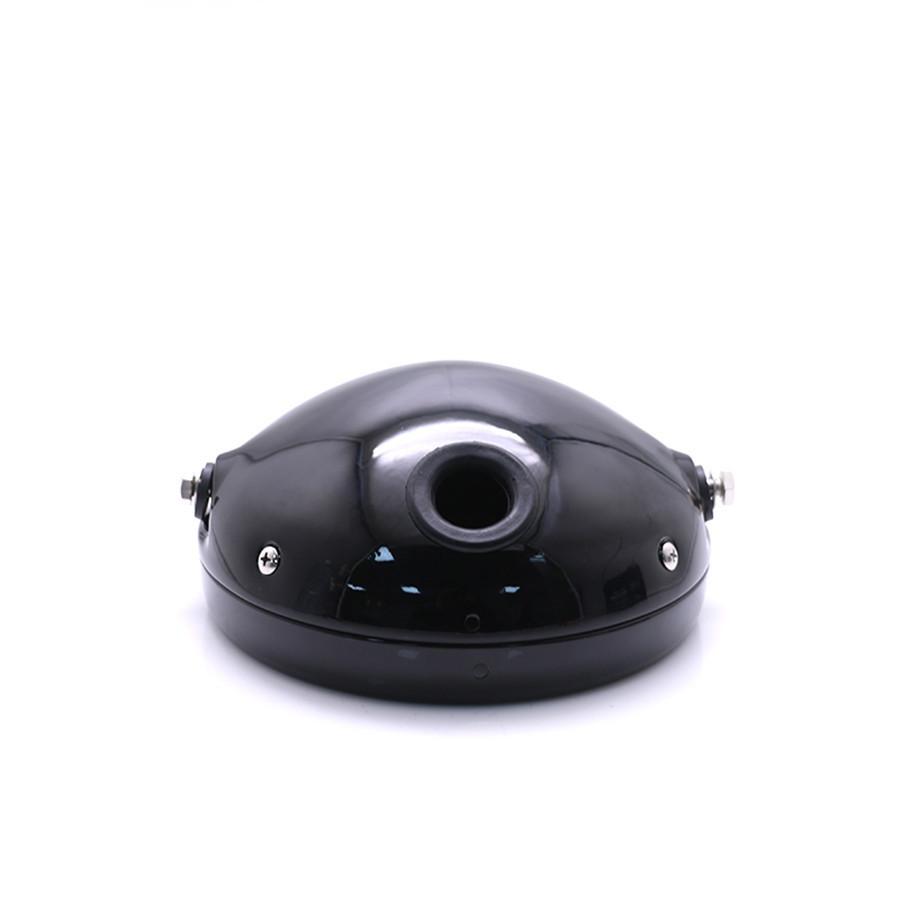 Headlight Housing 7" Black Aluminum Motorcycle Headlight Cover Housing Mount Brackets Fork Ear Headlamp Holder Kit Universal