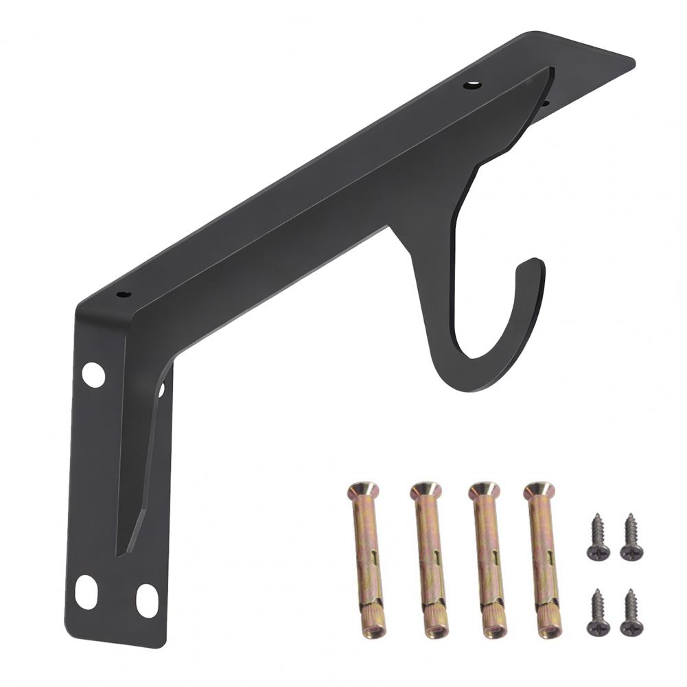 Сверхпрочные стальные полочные кронштейны – Промышленная настенная опорная рама со встроенными крюками для хранения в гараже и на кухне