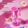 Barbie Large Capacity Straw Water Bottle