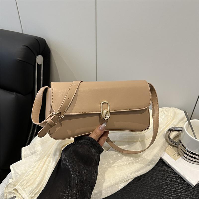 Французская индивидуальность трендовая сумка подмышку 2025 новая сумка через плечо модный минималистичный стиль ретро элегантная сумка в иностранном стиле