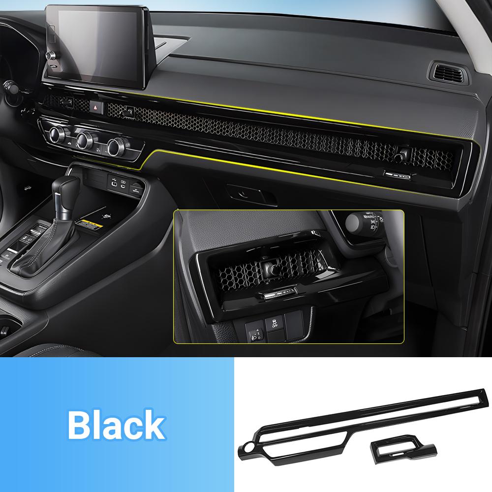 Декоративная рамка из АБС-пластика для автомобиля, наклейка на воздухозаборник управления на приборной панели для Honda CR-V CRV 6-го поколения 2023 2024 2025 Hybrid