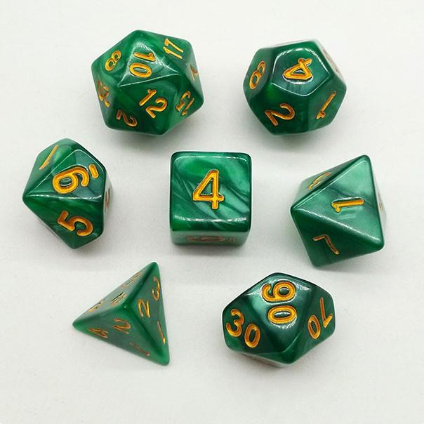 7 шт./лот, многогранные игральные кости из смолы D&D D4 D6 D8 D10 D% D12 D20, многогранные игральные кости TRPG, настольные игры
