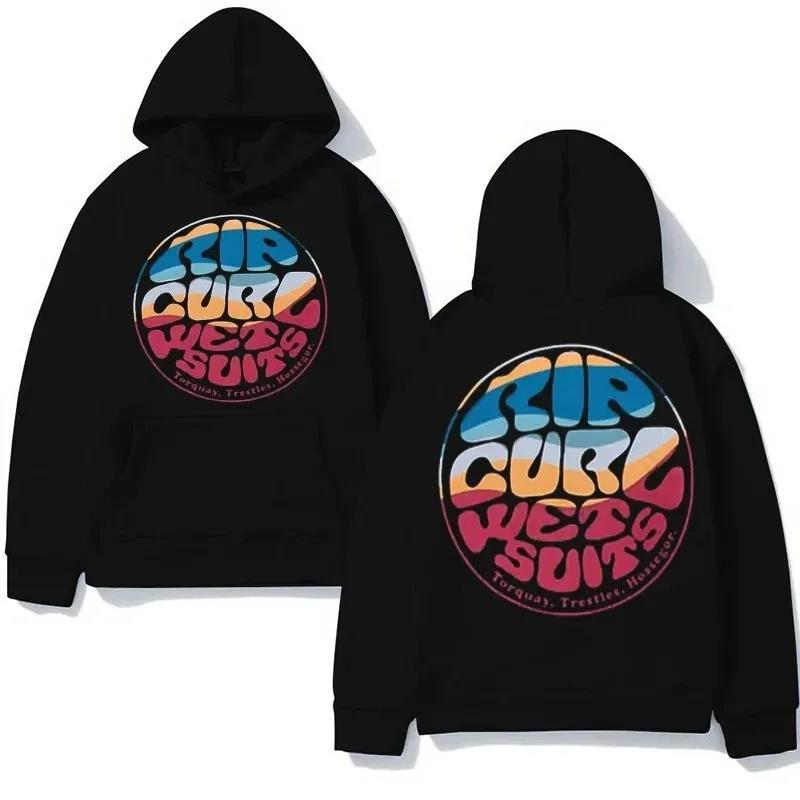 Men's Rip Curl Men Wetty Land Hoodie Loose Version Hoodies Men Fashion Long Sleeve Women Casual Harajuku Pullovers Sudaderas