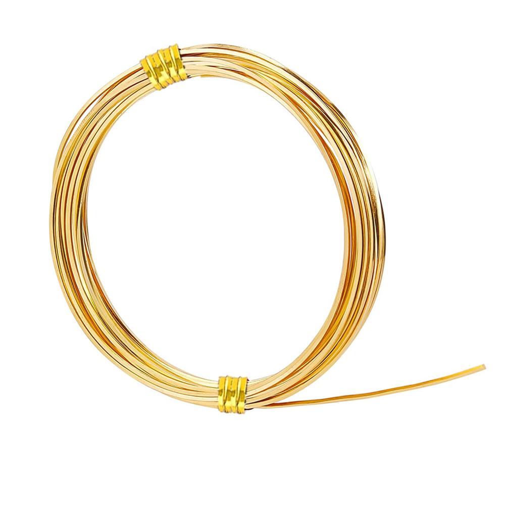 0.6mm,0.8mm,1.0mm 6M Square Copper Wire Half Hard Yellow Brass Wire for Jewelry Beading Craft Work