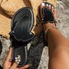 2024 Новая летняя женская обувь Высококачественные модные женские тапочки Однотонные шлепанцы с мыском большого размера Женская пляжная обувь