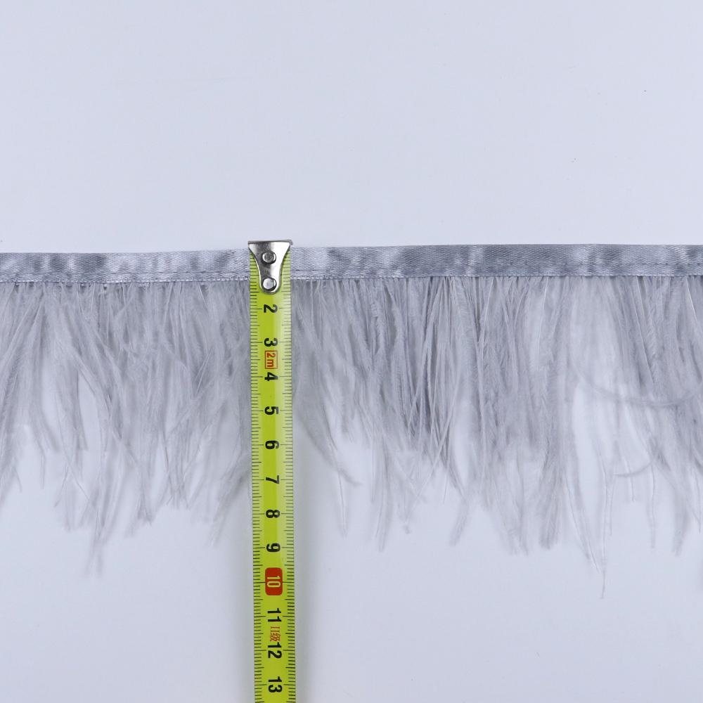 Feather8-10cm Light Purple Ostrich Feather Trims 1m 5m 10m for Crafts High Quality Plume Fringe Cosplay Festivals Clothing Ribbon Decor