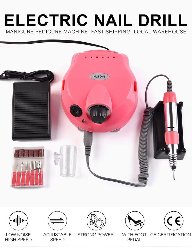 35000 об/мин, электрическая пилочка для ногтей, набор фрез для маникюра, педикюра, профессиональное устройство для полировки ногтей