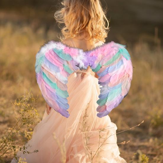 Костюм для косплея для девочек из перьев ангела и феи ручной работы для танцевальной вечеринки для взрослых