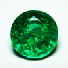 Натуральный Зеленый Колумбийский Изумруд 7.2ct Круглой Огранки Сертифицированный Неоправленный Драгоценный Камень
