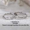 "925 Sterling Silver Bamboo Couple Rings - Unique Open Design for Men and Women, Perfect Gift for Girlfriends"
