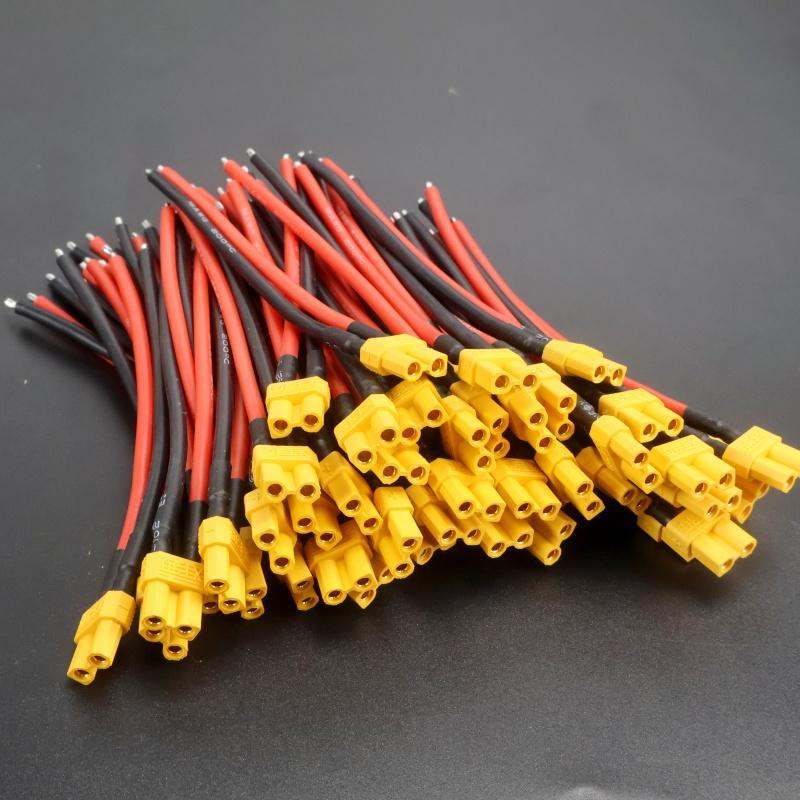 Разъем XT30 с розеткой и силиконовым проводом 16AWG, кабель 10 см для самолетных дронов с RC литиевой батареей FPV