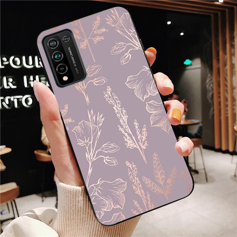 Чехол для телефона из розового золота с бриллиантами и сердечками для Huawei Honor 50 10X Lite 20 7A 7C 8X 9X Pro 9A 8A 8S 9S 10i 20S 20lite 7X 10 lite