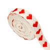 5 Yards/Roll Christmas Ribbon Wedding Headwear Materials Bouquets Embroidered Heart Ribbon Festive Decorations 16mm