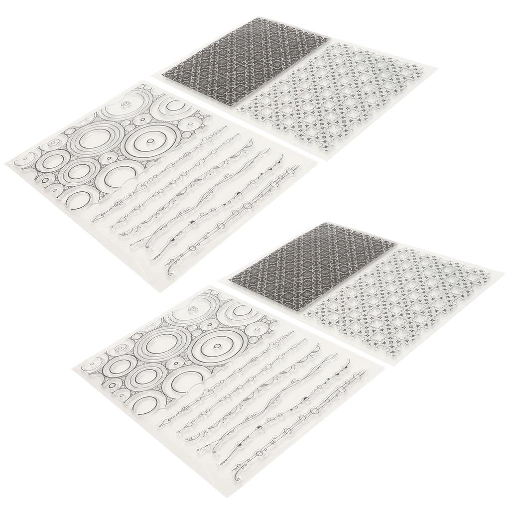 4 шт. Прозрачные штампы Интересный многоразовый материал Прозрачный внешний вид Тиснение Scr