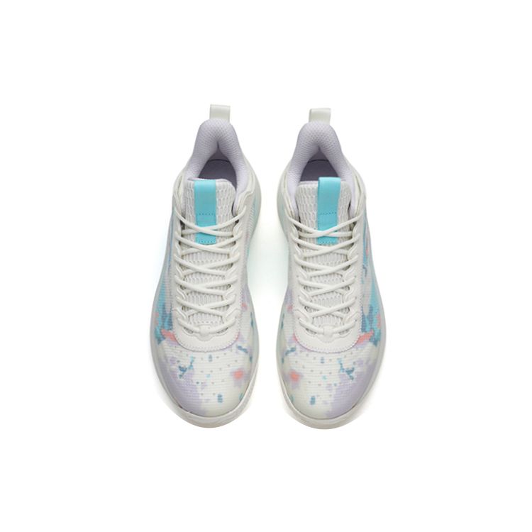 Anta Cement Bubble 2.0 Low Basketball Shoes Men Sneakers White Purple 112231611-2