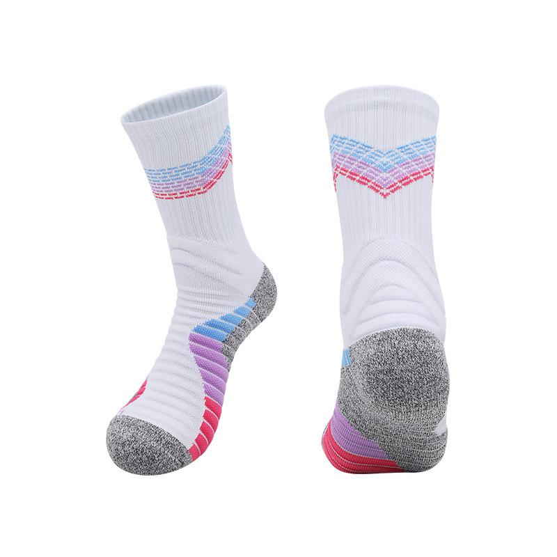 High-Top Basketball Socks Actual Combat Long-Tube Badminton Towel Socks Sweat-Absorbing Zhongbang Running Socks Medium-Tube Sports Socks