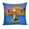 Minecraft Decorative Boat Water House Pillowcase Player's Room