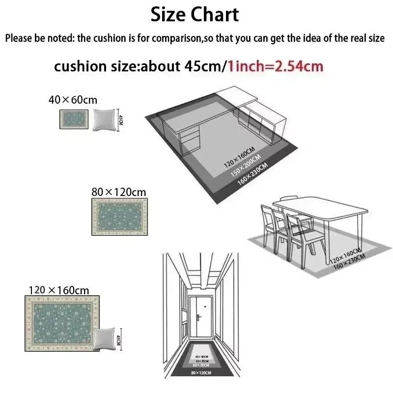 Богемный Винтажный Ковер Большая Площадь Гостиная Диванный Коврик Спальня Офис Мусульманская Молитва Нескользящий Машинная Стирка Ковер Домашний Декор