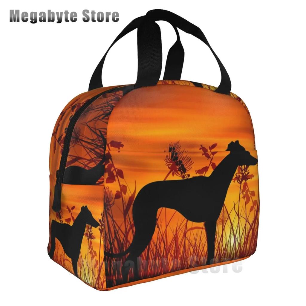 Садовая борзая собака Грейхаунд сумка для обеда холодильник изолированный ланч-бокс для школьников уиппет борзая собака портативные сумки для пикника