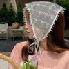Turban Lace Hair Scarf Wraps Flower Triangle Scarf Sweet Lace Triangle Bandana Photography