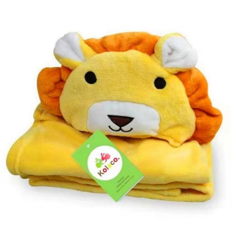 Baby Clothes Hooded Bath Towel Cow Bathrobe Cartoon Animal Cloak Flannel Bath Towel Blanket