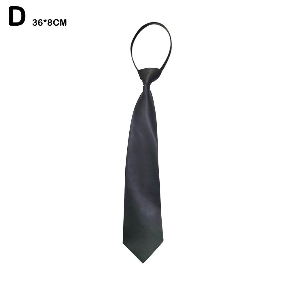 Униформа JK Girls Black Simple On Tie Галстук безопасности Униформа Костюм Галстуки Ленивые Галстуки Похороны Stewa O0K5