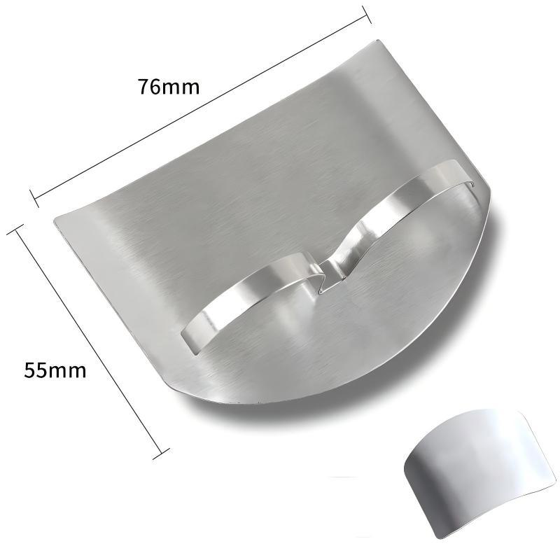 Stainless Steel Finger Guard Rustproof Anti-Cut Vegetable Slicing Protector for Kitchen Culinary Enthusiasts Beginners