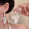 Французский Ретро Стиль Мода Продвинутое Чувство Имитация Жемчуга Ракушка Подвеска Серьги-Цветы Для Женщин